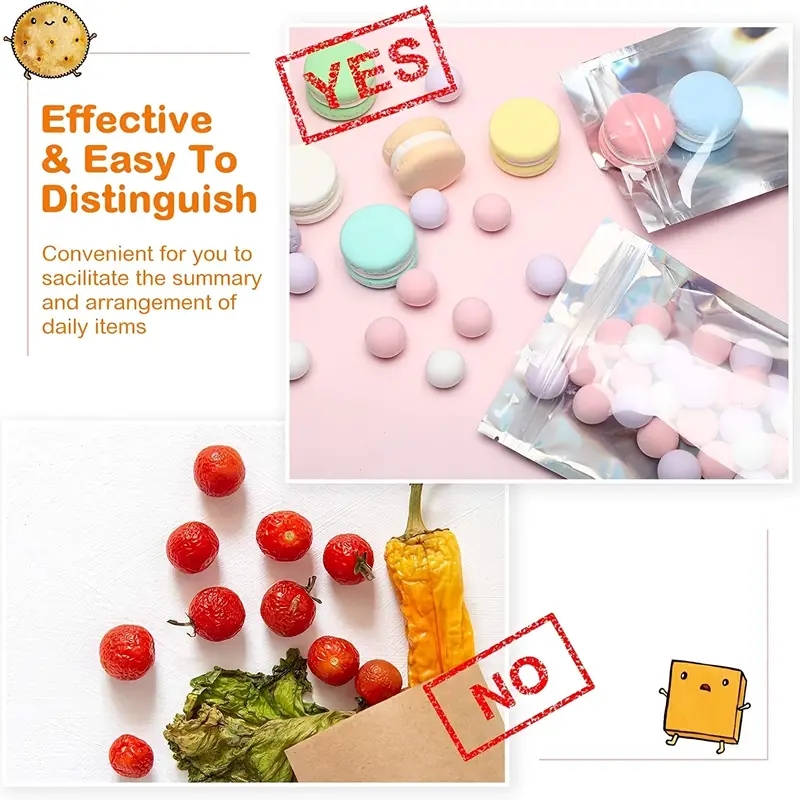 AliExpress 100-Piece Holographic Resealable Mylar Bags, view 4