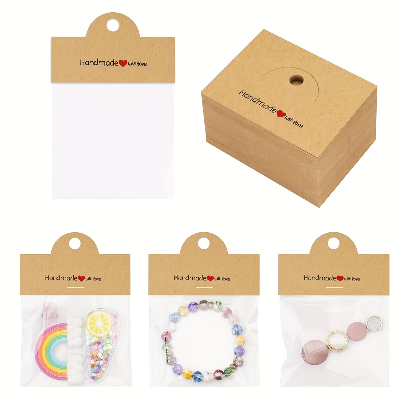 AliExpress 100-Piece Jewelry Packaging Bags and Cards Set