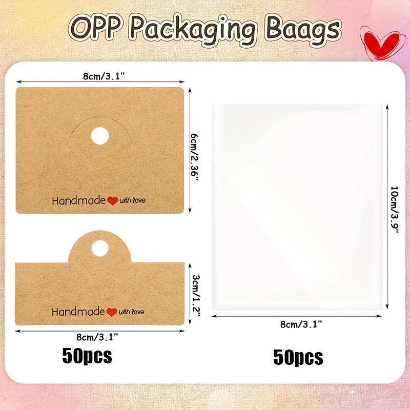 AliExpress 100-Piece Jewelry Packaging Bags and Cards Set, view 6