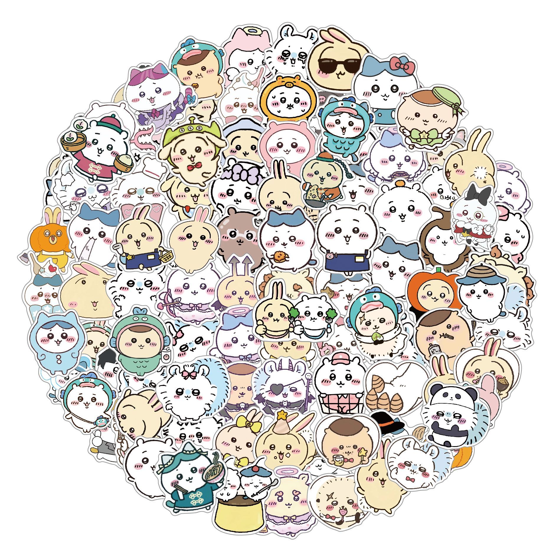 AliExpress 100pcs Kawaii Jiikawa Cartoon Stickers Decorative Desk Laptop Scrapbook Luggage Stationery Cute Graffiti Sticker for Kids Gift
