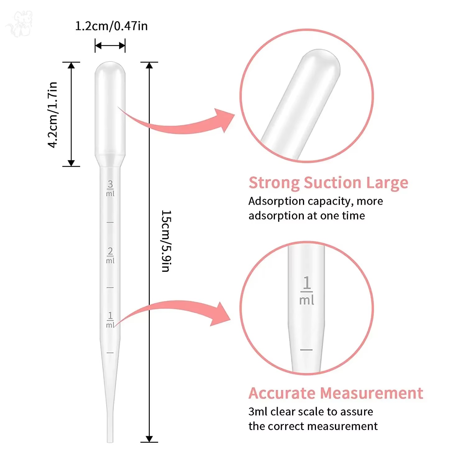 AliExpress 100Pcs Laboratory Pipettes Set 1ml 2ml 3ml 5ml Plastic Disposable Graduated Containers with Straw for Liquid Dropping Makeup Too