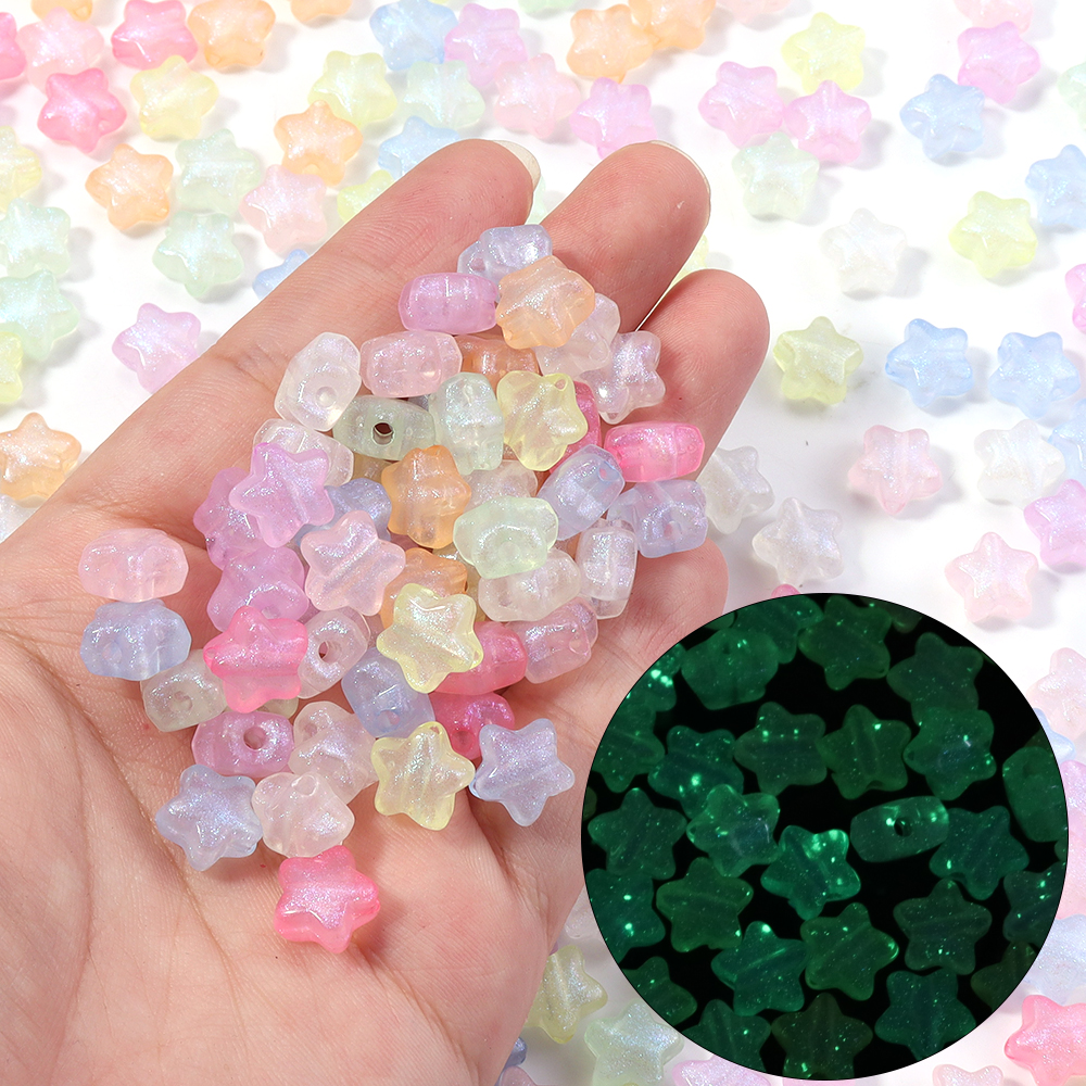 AliExpress 100-Piece 10 mm Mermaid Acrylic Star Beads, view 4