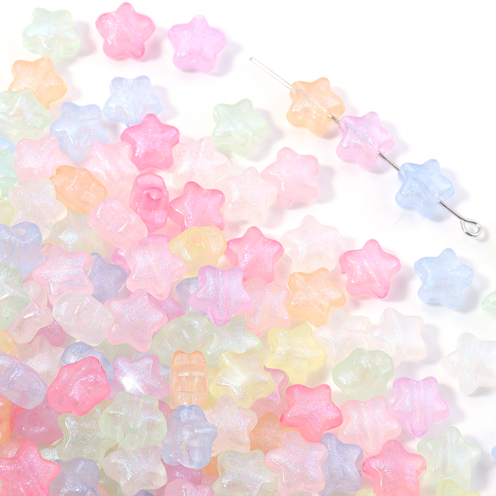 AliExpress 100-Piece 10 mm Mermaid Acrylic Star Beads, view 5