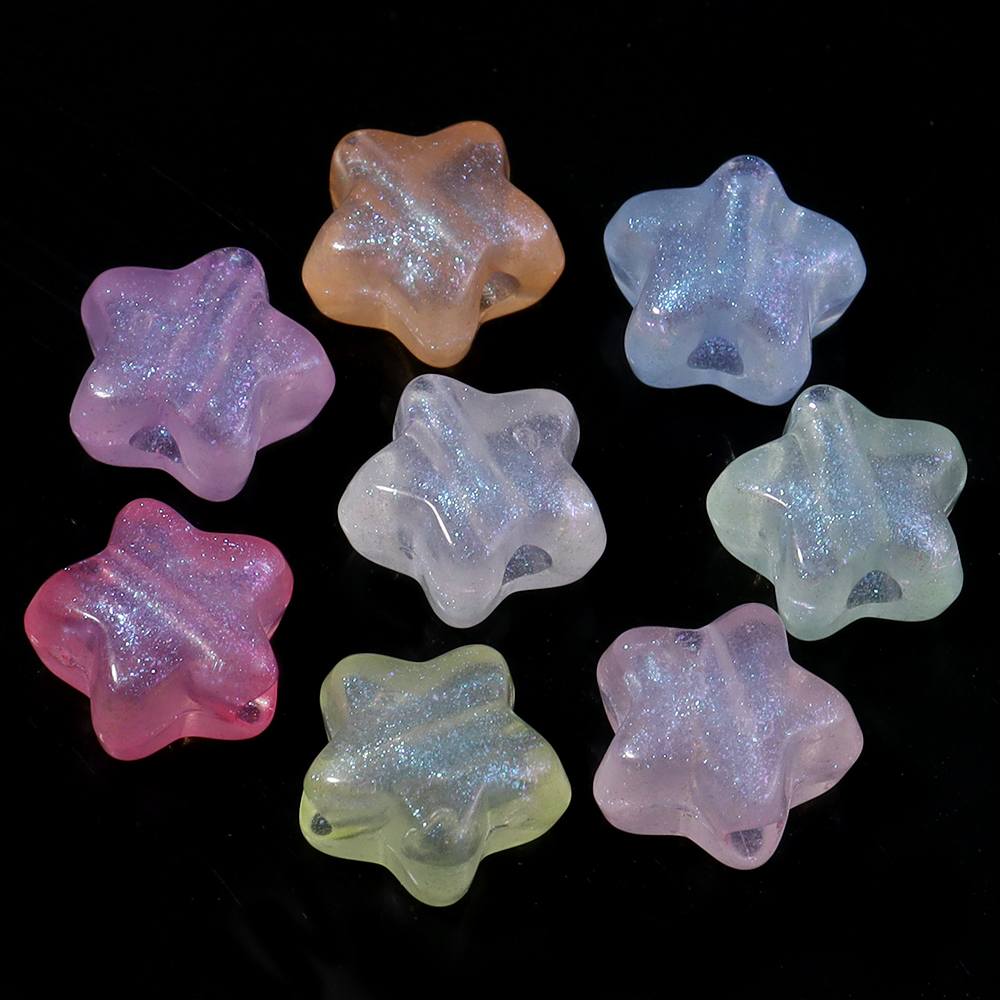 AliExpress 100-Piece 10 mm Mermaid Acrylic Star Beads, view 6