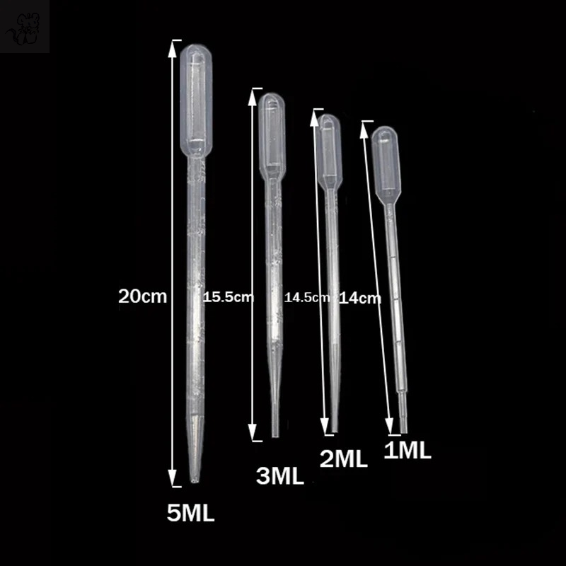 AliExpress 100Pcs/Lot Laboratory Pipette 1ml 2ml 3ml 5ml Plastic Disposable Graduated Container Liquid Dropper Equipment Straw Makeup Tools, view 6