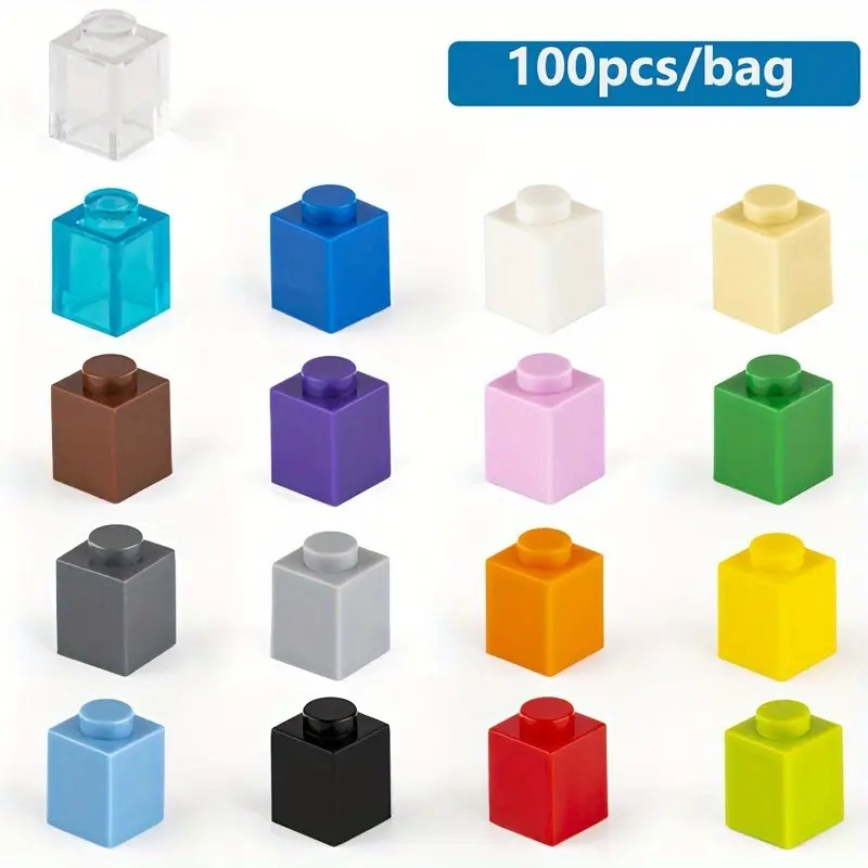AliExpress 100pcs MOC 1x1 Parts 3005 Brick Compatible Figures Bricks DIY Assmble Building Blocks Particle Kid Puzzle Brain Toys Gift