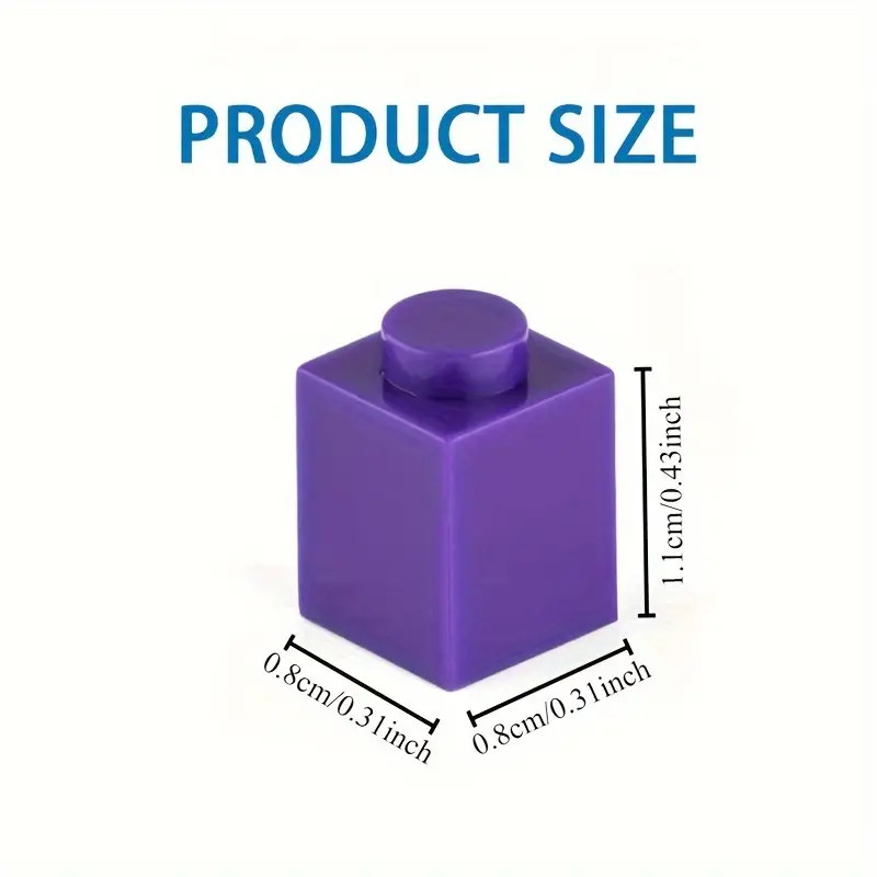 AliExpress 100pcs MOC 1x1 Parts 3005 Brick Compatible Figures Bricks DIY Assmble Building Blocks Particle Kid Puzzle Brain Toys Gift, view 3