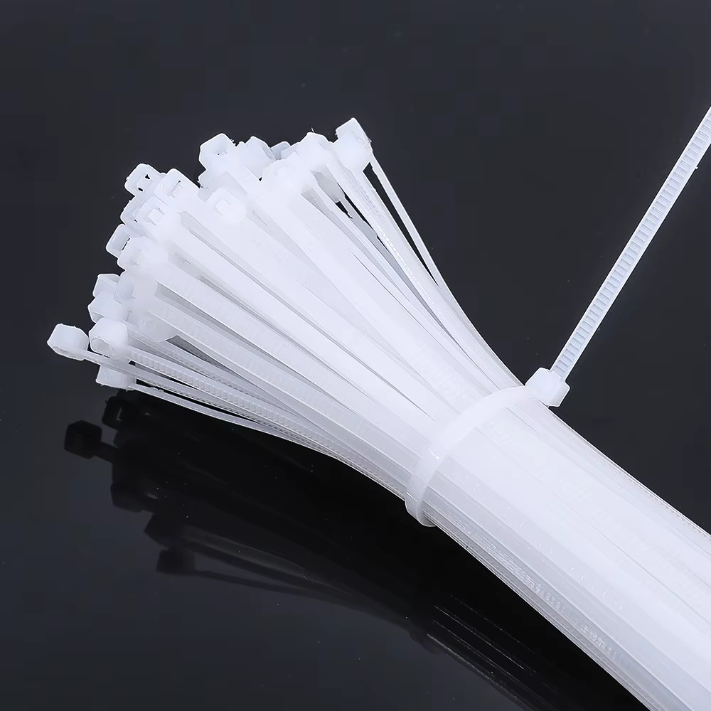 AliExpress 100Pcs Nylon Cable Ties Adjustable Self-locking Cord Ties Straps Fastening Loop Reusable Plastic Wire Ties For Home Office, view 2
