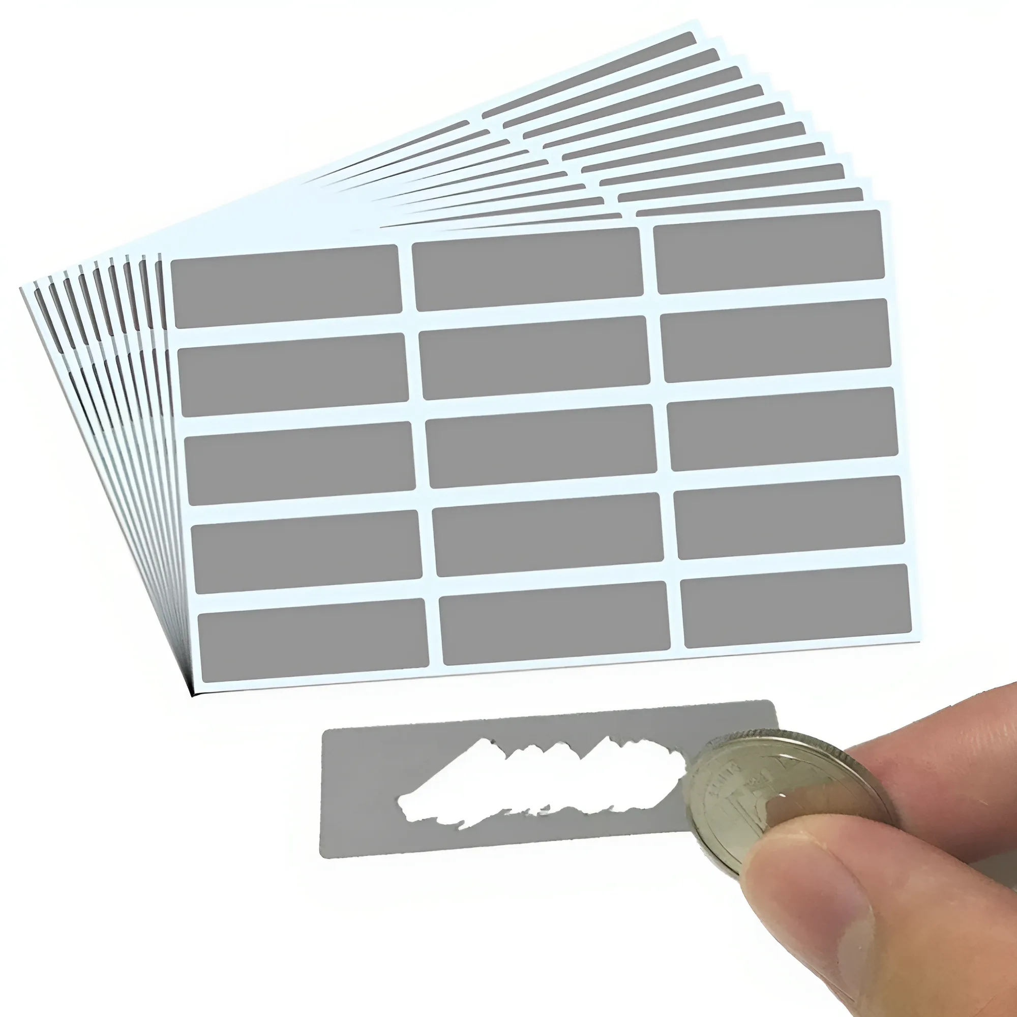 AliExpress 100pcs/ Pack Rectangle Scratch Off Stickers Labels, 1.9 X 0.6 Inch