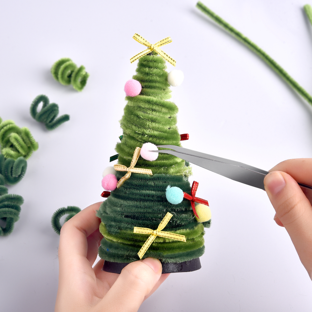 AliExpress 100pcs Plush Stick Twisting Bar Chenille Stems Wire Pipe Kids Toys DIY Strips Creative Hobby Material Stem Iron Felt Wires, view 4