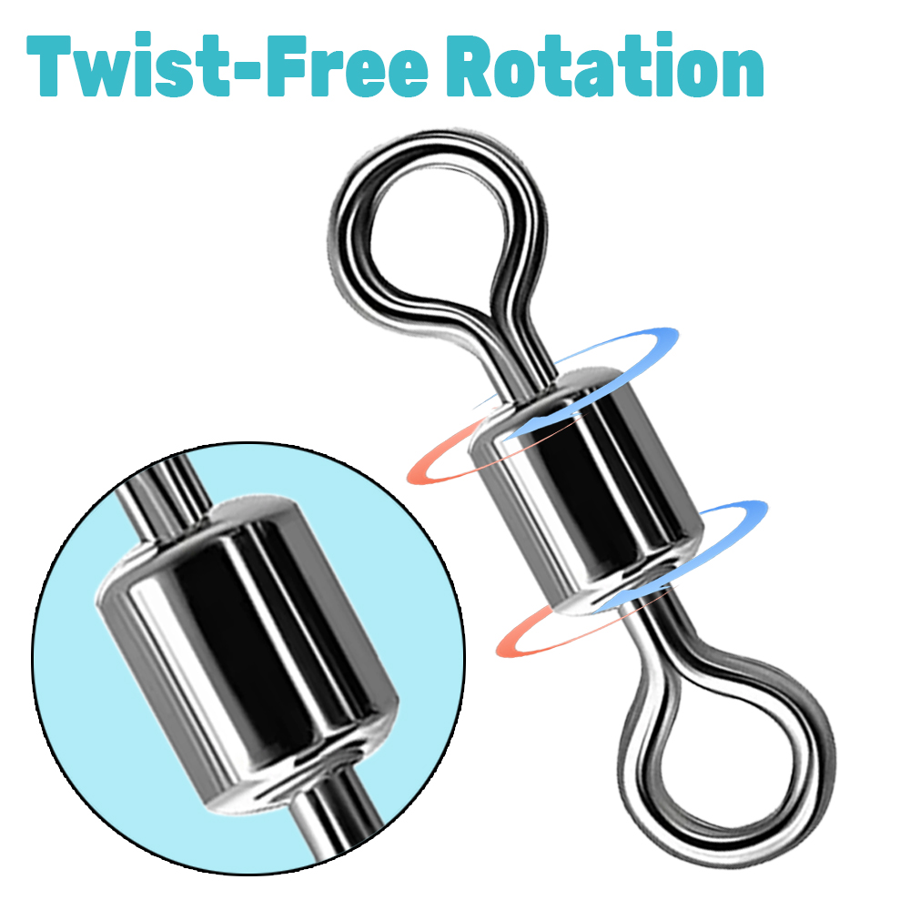 AliExpress Ball Bearing Barrel Fishing Swivels (100-Pack), view 3