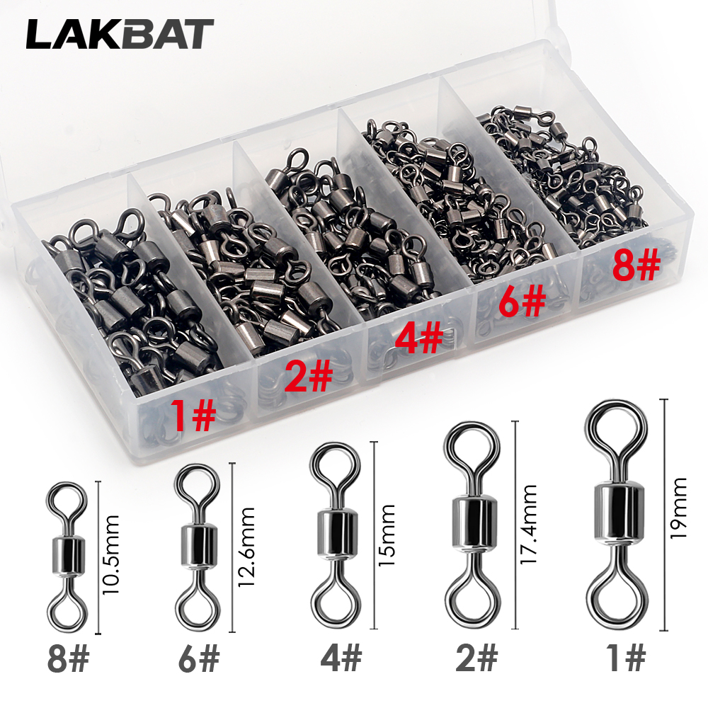 AliExpress Stainless Steel Ball Bearing Fishing Swivels (100-Pack)