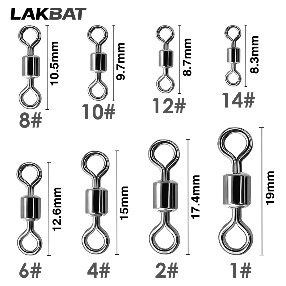 AliExpress Stainless Steel Ball Bearing Fishing Swivels (100-Pack), view 6