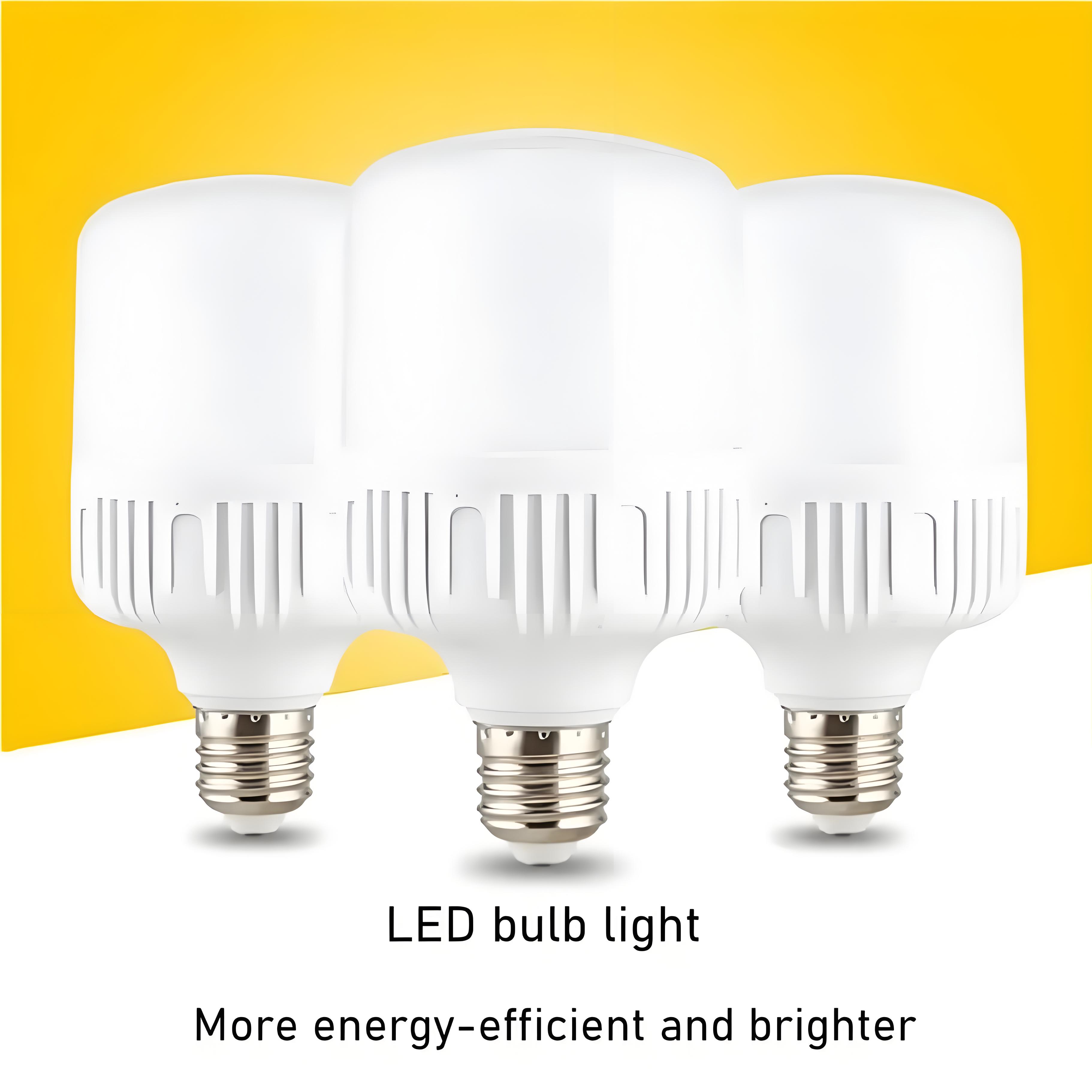 AliExpress 100W E27 LED Bulb 220V High Brightness No Flicker Energy Saving Lamp Eye Protection White Light with Efficient Heat Dissipation, view 3