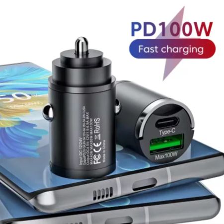 AliExpress 100W Mini Car Charger with Pull Ring