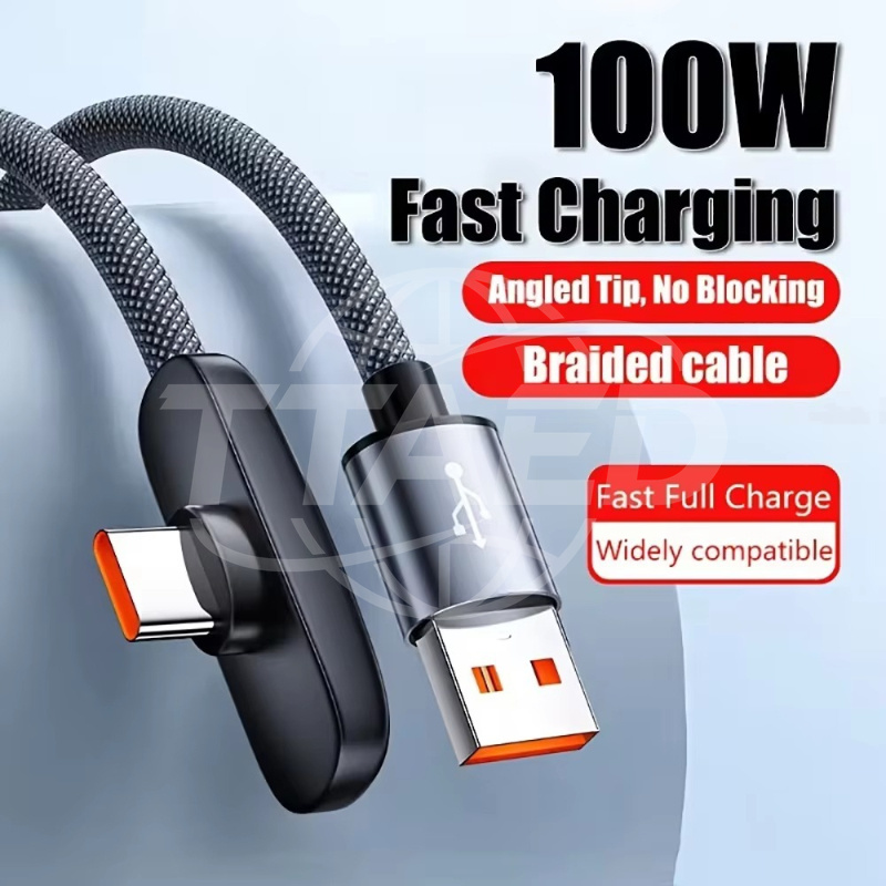 AliExpress 100W USB to USB-C Elbow Charging Cable