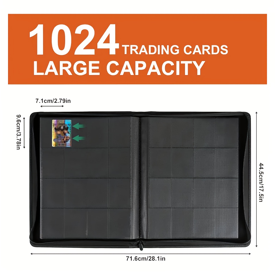AliExpress 1024 Pockets Trading Card Binder, Premium 16 Pockets Card Holder Folders, Side Loading Card Album for Sport, Game Card, view 4