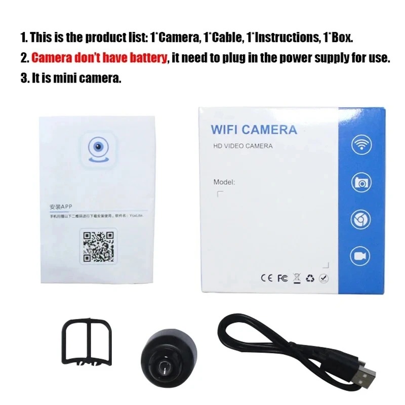 AliExpress 1080P Mini WiFi Camera with Night Vision, view 6