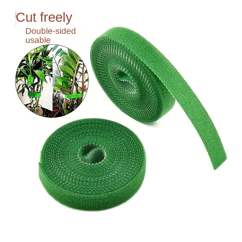 AliExpress 10m Reusable Nylon Plant Ties Green Garden Plant Bandage Cable Ties Self Adhesive Plant Fastener Tape for Plants Garden Home, view 3