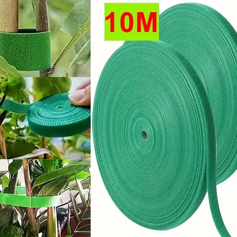 AliExpress 10m Reusable Nylon Plant Ties Green Garden Plant Bandage Cable Ties Self Adhesive Plant Fastener Tape for Plants Garden Home