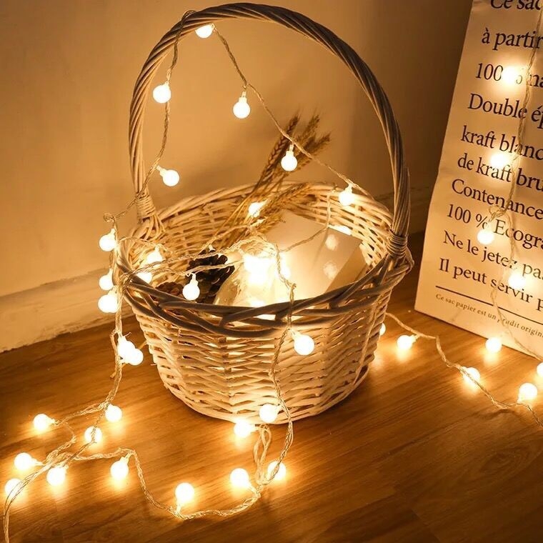 AliExpress USB or Battery Ball LED String Lights (10m), view 2