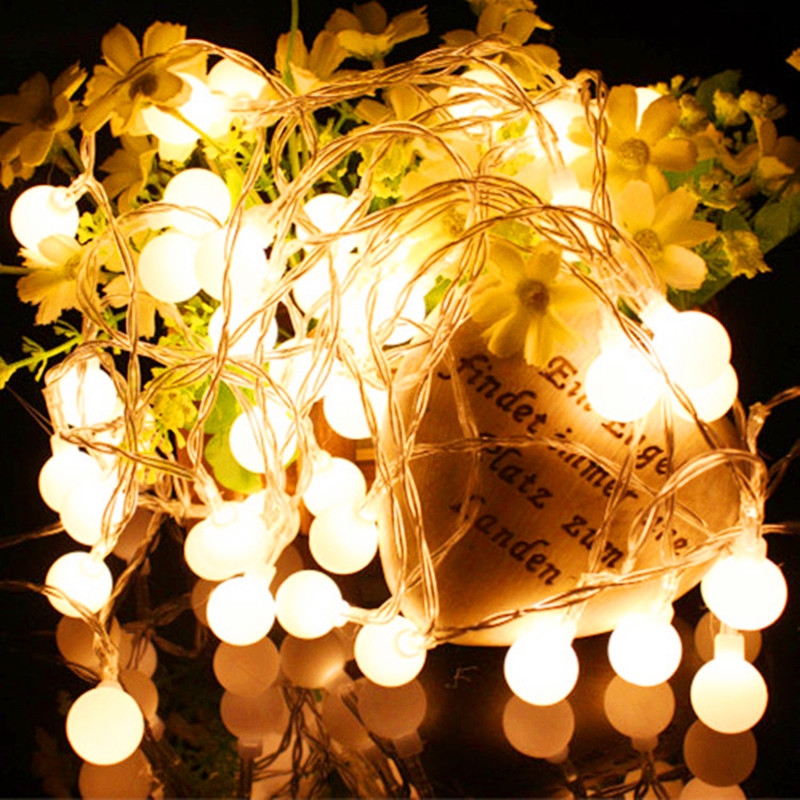 AliExpress 10m USB or Battery Ball LED String Lights, view 6