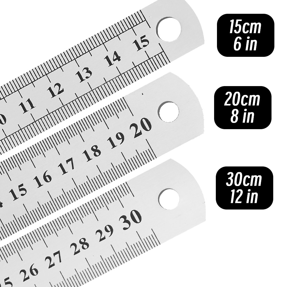 AliExpress Double-Sided Stainless Steel Rulers (10-Pack)