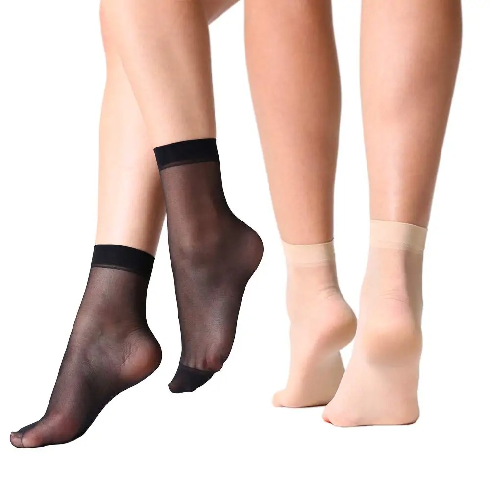 AliExpress Ultra-Thin Transparent Nylon Ankle Socks for Women, view 2