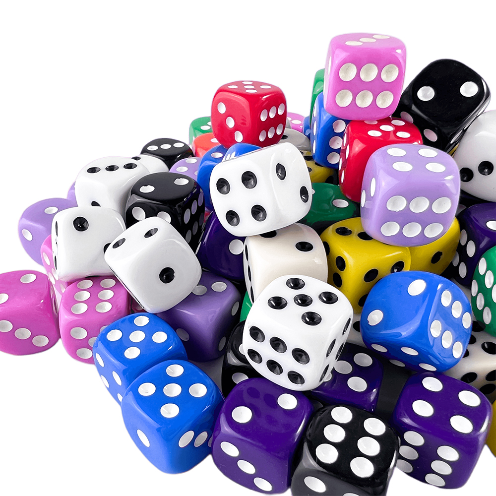 AliExpress 10pcs 16mm D6 Dice 16mm Colorful Dice for DND RPG Board Game Bar Table Accessories