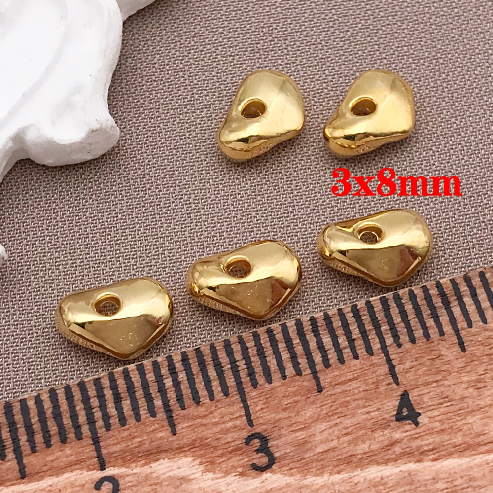 AliExpress 10-Piece Gold-Plated Irregular Spacer Beads, view 4
