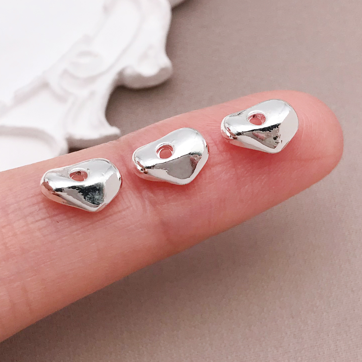 AliExpress 10-Piece Gold-Plated Irregular Spacer Beads, view 5