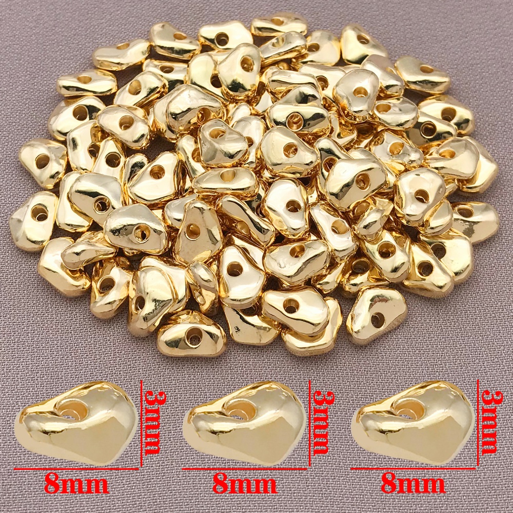 AliExpress 10-Piece Gold-Plated Irregular Spacer Beads, view 6