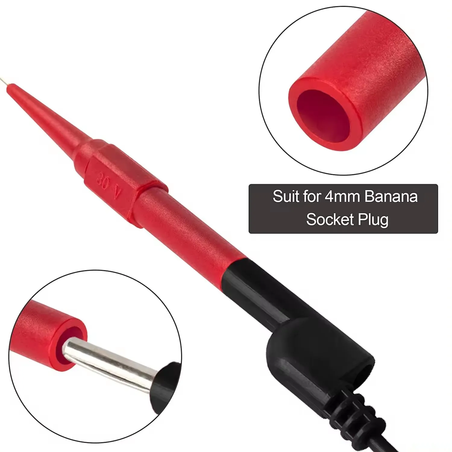 AliExpress 10Pcs 30V Diagnostic Tools Multimeter Test Lead Extention Back Piercing Needle Tip Probes Car Automotive Test Probe Kit 0.7MM, view 5