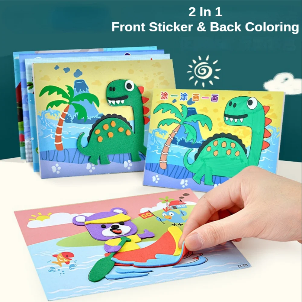 AliExpress 10Pcs 3D EVA Foam Sticker Puzzle Game DIY Cartoon Animal Craft Toys Kids Drawing Toy Learning Education Toys for Children Gifts