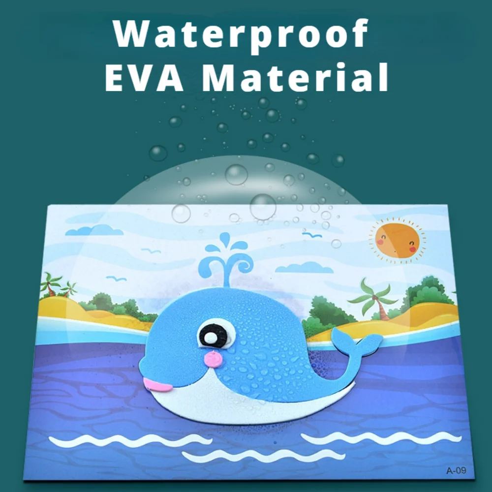 AliExpress 10Pcs 3D EVA Foam Sticker Puzzle Game DIY Cartoon Animal Craft Toys Kids Drawing Toy Learning Education Toys for Children Gifts, view 6