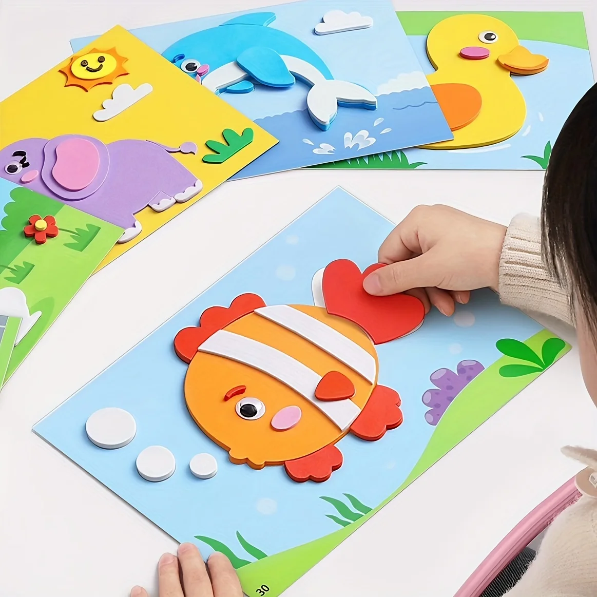 AliExpress 10Pcs 3D EVA Foam Sticker Set DIY Cartoon Animal Learning Education Painting Sticker Art Classroom Painting Puzzle Handicra