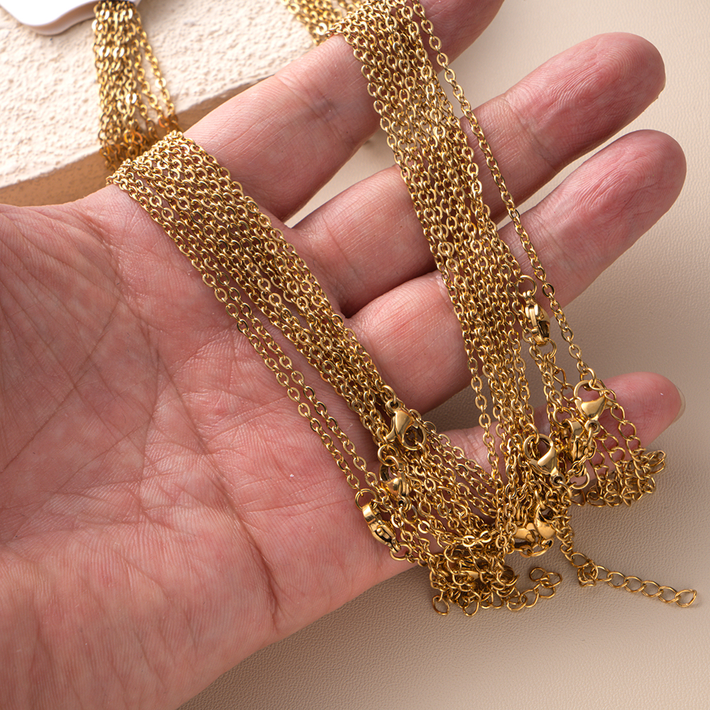AliExpress Gold-Plated Stainless Steel Chain Necklaces (10-Pack), view 6
