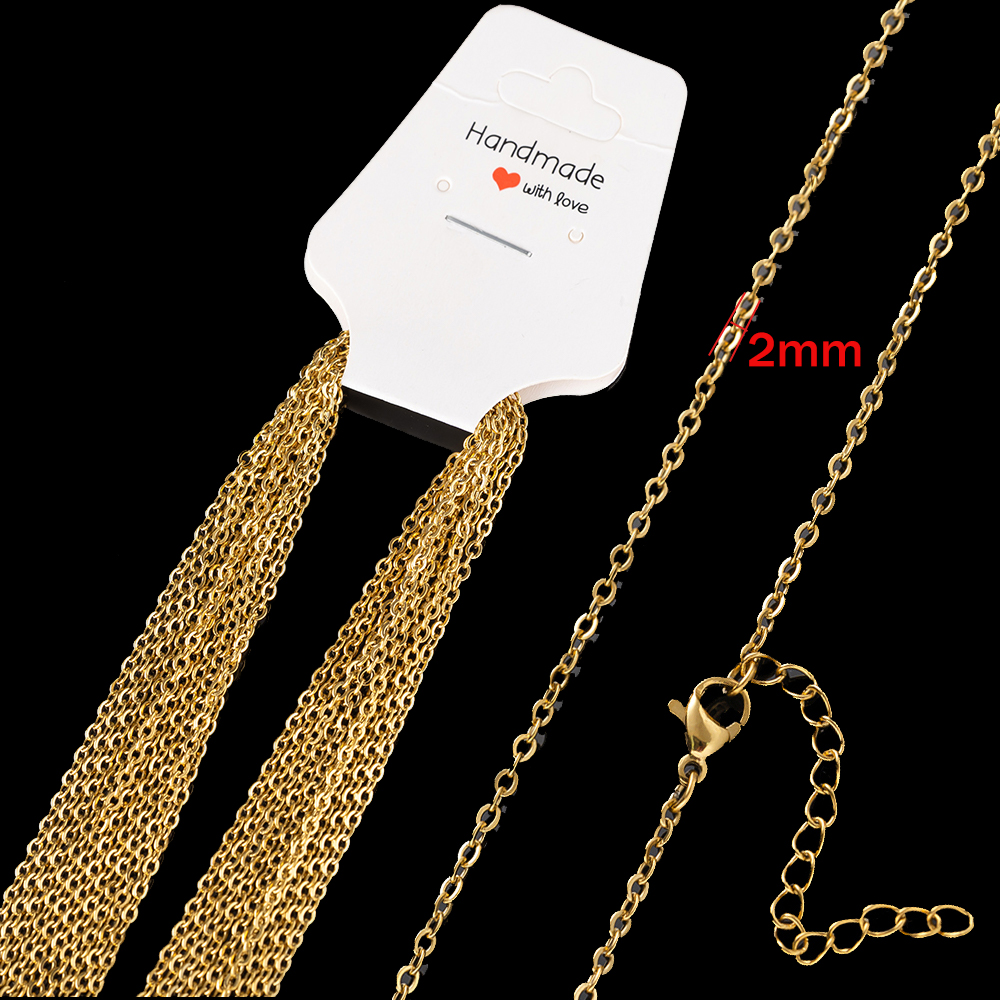 AliExpress 10-Piece Gold Stainless Steel Chain Necklaces (45 cm)