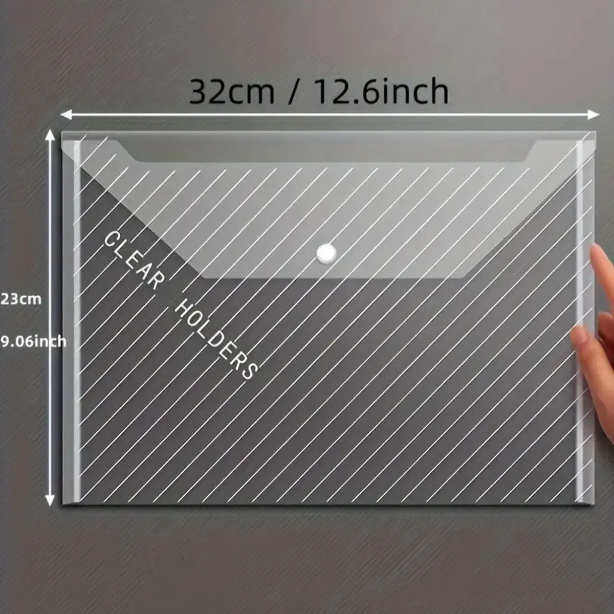 AliExpress 10Pcs A4 Transparent File Bag Plastic Documents Filing Storage Bag Student Organizer Information Pocket Folders Stationery New, view 4