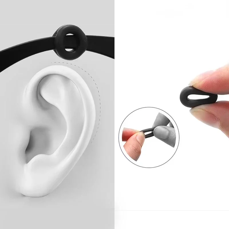 AliExpress 10pcs Anti-slip Silicone Ear Grip Glasses Eyeglasses Leg Ear Hook Stopper Bracket Fastener Accessories Temple Tip Eyewear Holder, view 3
