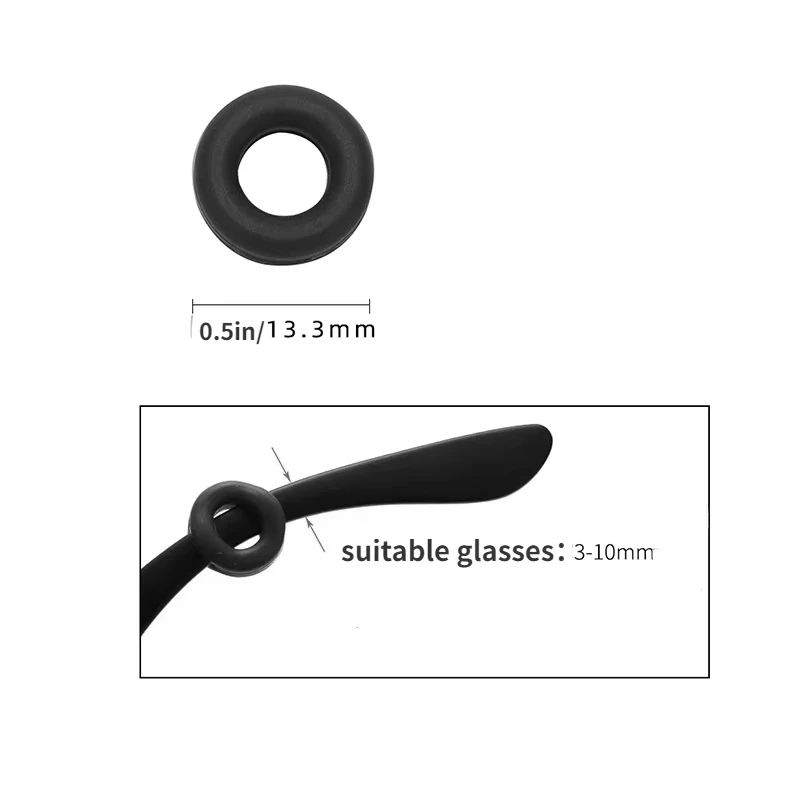 AliExpress 10pcs Anti-slip Silicone Ear Grip Glasses Eyeglasses Leg Ear Hook Stopper Bracket Fastener Accessories Temple Tip Eyewear Holder, view 4