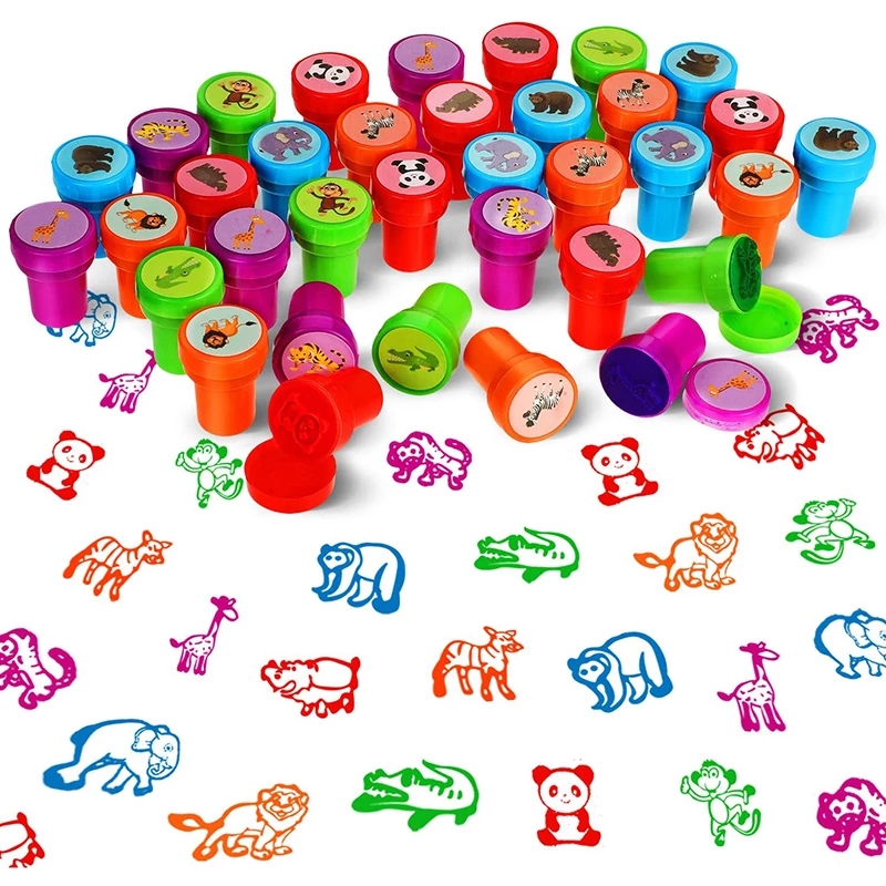 AliExpress 10pcs Assorted Stamps for Self-ink Stamps Toy Stamps Smiley Face Seal Scrapbooking DIY Painting Photo Album Decoration
