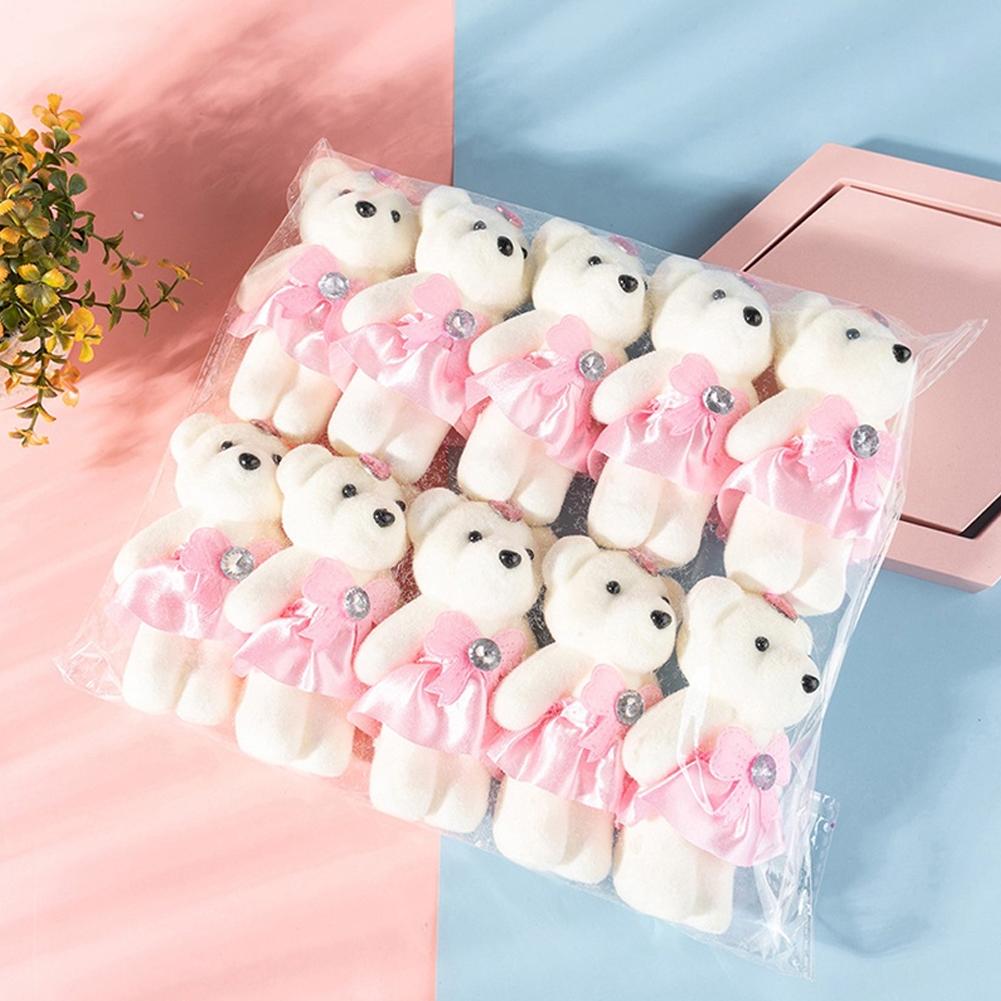 AliExpress 10pcs/Bag Bouquet Bear Ice Cream Diamond Bear Valentines Day Gift For Wedding Bouquet Cute Bear Beautiful Flower Gift Home Decor