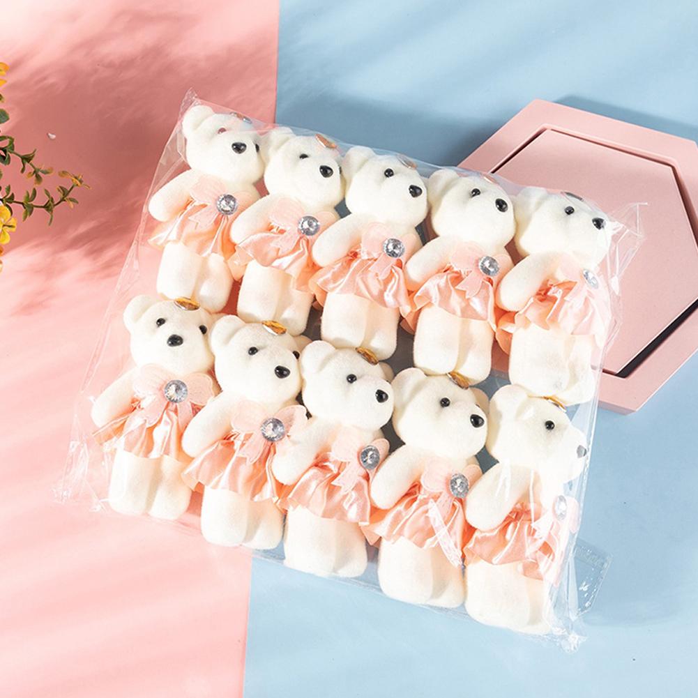 AliExpress 10pcs/Bag Bouquet Bear Ice Cream Diamond Bear Valentines Day Gift For Wedding Bouquet Cute Bear Beautiful Flower Gift Home Decor, view 4
