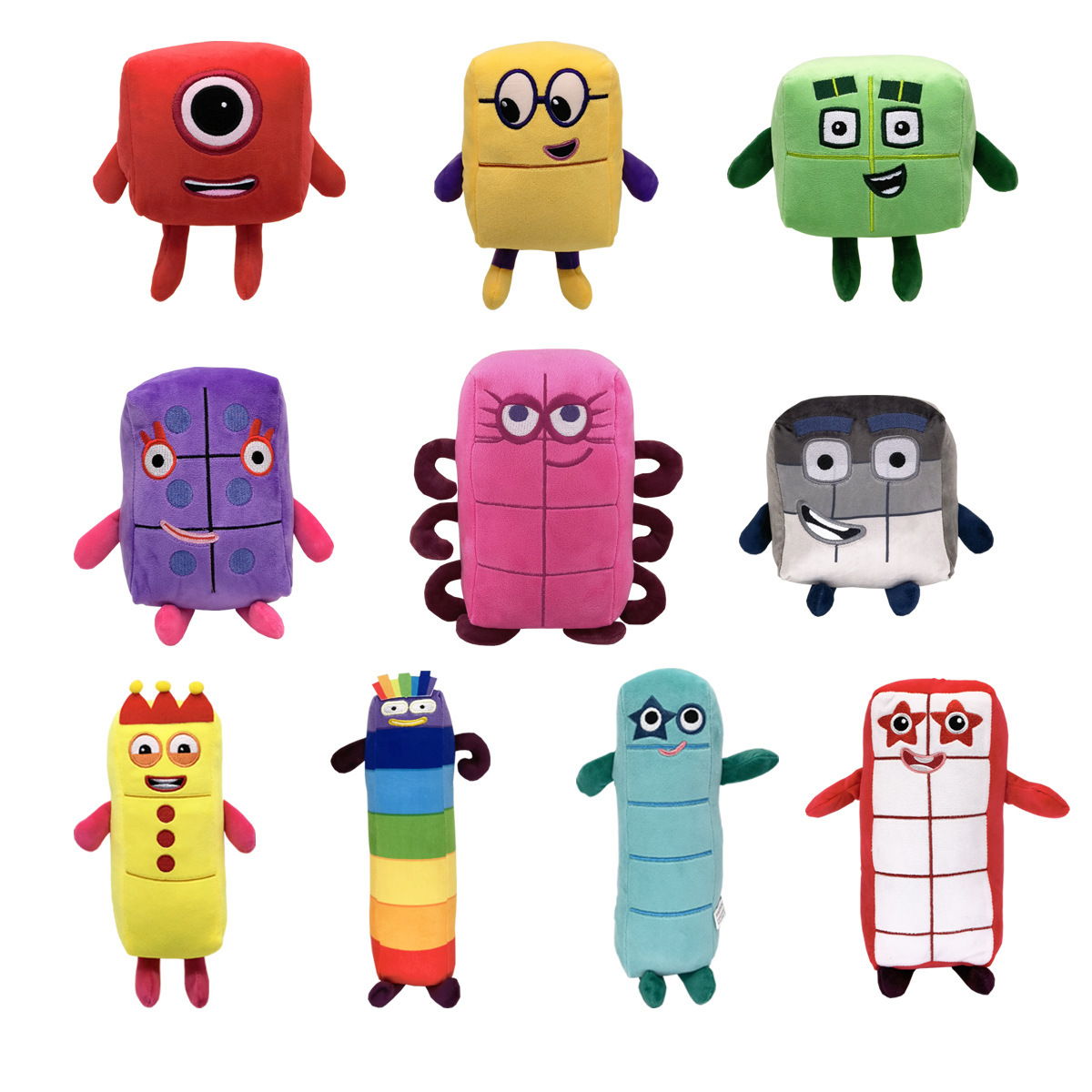 AliExpress 10pcs Cartoon number Plush Doll Toy Educational Stuffed Movie TV number Toys Kids Gift early childhood education doll