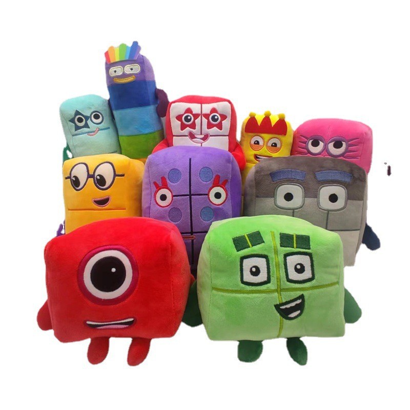 AliExpress 10pcs Cartoon number Plush Doll Toy Educational Stuffed Movie TV number Toys Kids Gift early childhood education doll, view 2