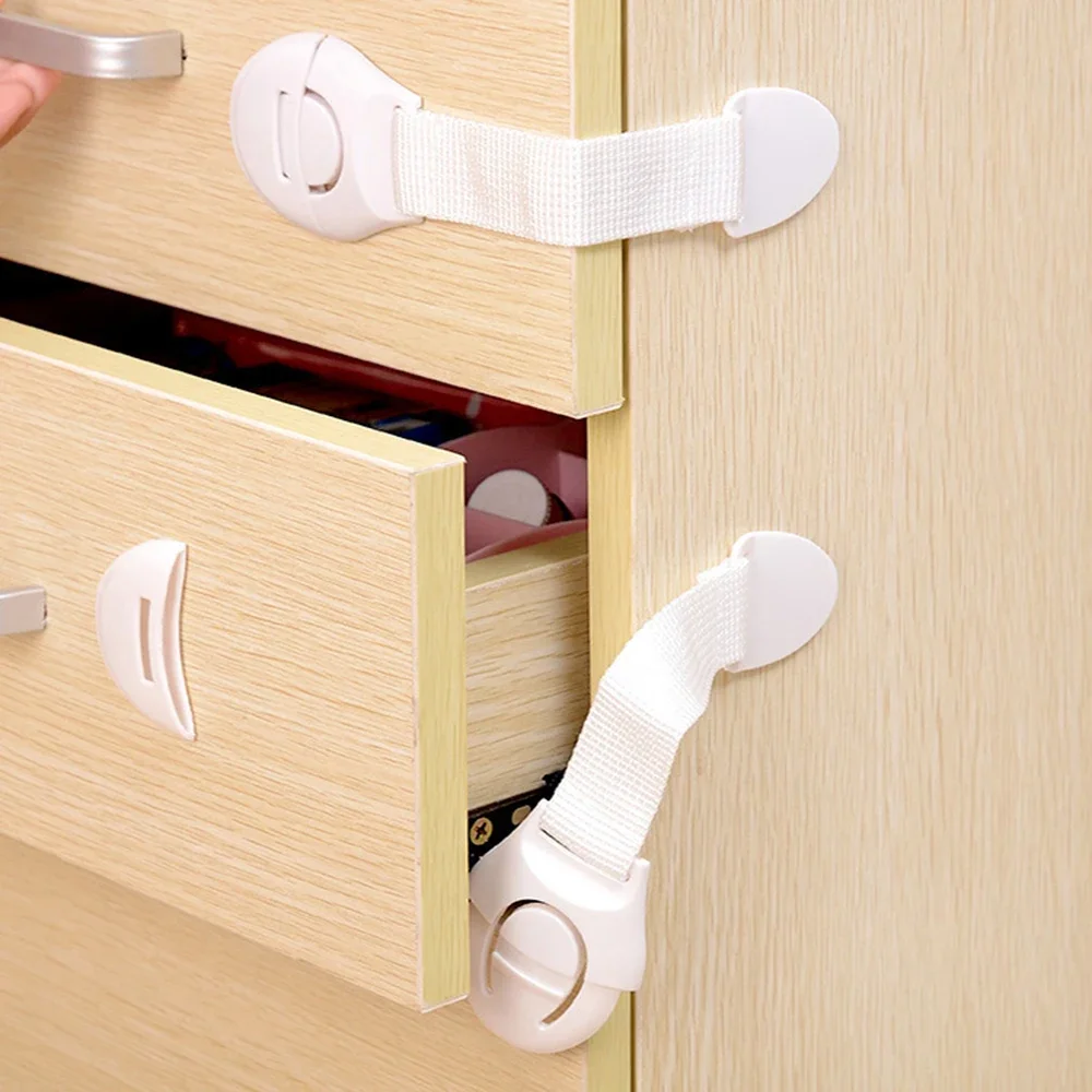 AliExpress 10pcs Child Safety Cabinet Lock Baby Proof Security Protector Drawer Door Cabinet Lock Plastic Protection Kids Safety Door Lock, view 4