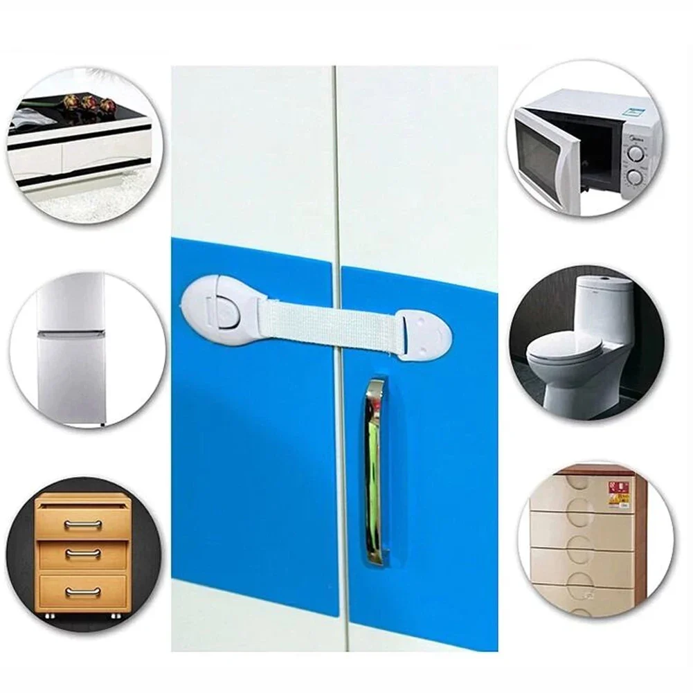 AliExpress 10pcs Child Safety Cabinet Lock Baby Proof Security Protector Drawer Door Cabinet Lock Plastic Protection Kids Safety Door Lock, view 6