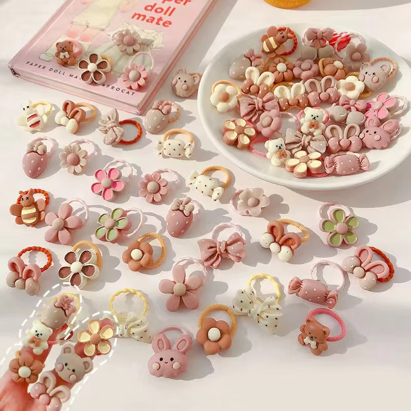 AliExpress Cartoon Bear and Bunny Kids Hair Bands (10-Piece), view 2