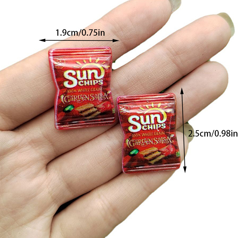 AliExpress 10Pcs Dollhouse Simulation Potato Chips Dollhouse Mini Snack Food Decorations Dolls House Accessories Pretend Play Toys, view 6
